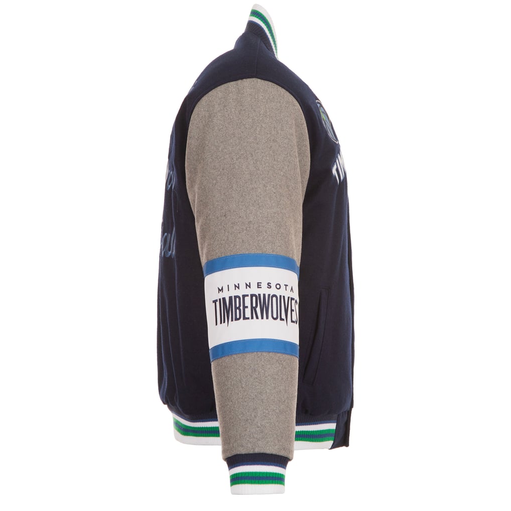  Minnesota Timberwolves JH Design Reversible Wool Full-Zip Jacket - Navy